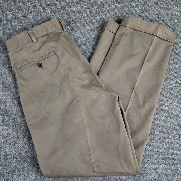 Brooks Brothers Other - Brooks Brothers Pants Mens 35x33 Brown Tan Advantage Chino Elliot Pleated Cuffed